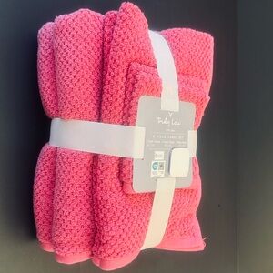 6pc TRULY LOU 100% Cotton Bath Towel Set - SnapDragon - Pink